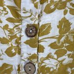 Kori  America floral cream mustard wood buttons ruffle tank dress lined festival Photo 3