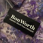 Bonworth  sheer Button Up blouse medium violet NWT Photo 6