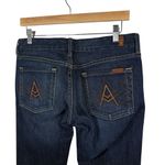 7 For All Mankind Women’s “A” Pocket Flare Dark Wash Jeans Size 30 Photo 6