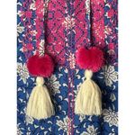 J.Crew ‎ Dress Women XS Blue Floral Embroidered Midi Preppy Boho Cottagecore Photo 7