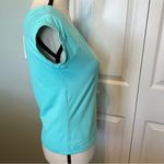 Hillard & Hanson  Womens Size XS‎ Teal Fitted Top Blouse Boatneck Coastal Preppy Photo 6