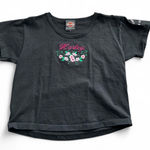 Harley Davidson vintage  black tee with pink and green floral embroidery  Photo 0
