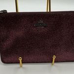 Coach A Rare HTF Vintage Sparkling Burgundy Glitter New York Zip Wristlet Photo 1