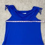 David Meister  Jersey Knit Dress Blue L Photo 6