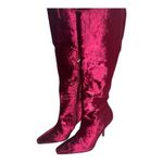 Colin Stuart  Red Velvet Leather Mid Calf Pointed Toe Heel Boots Size 7M Photo 12