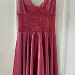 Source Unknown Mauve Pink Lace Skater Skirt Lingerie Nighty Slip Whimsygoth Fairy Photo 0