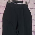 Lounge  BRANDED WAIST AND ANKLE THICK KNIT BLACK JOGGER SWEATPANTS SMALL Photo 7