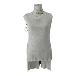 EXPRESS SZ M white high-low sweater vest Photo 2