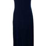 Onyx Nite Vintage 90s Y2K Velvet Maxi Slip Dress Size 12 Navy Blue Whimsigoth Photo 0