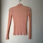 Find Me Now Second Skin Ross Blush Pink Mock Neck Sheer Long Sleeve Top S Photo 1