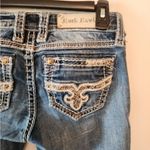 Rock Revival ALOST SKINNY JEANS THICK STITCH BEAD BLING POCKETS SZ 25 Photo 3