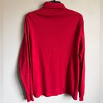 Eddie Bauer Vintage 90s  Red Classic Turtleneck Blouse Womens M Gorpcore Cotton Photo 5