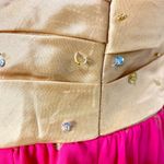 Hot Pink Gold Polka Dot Halter Gown 16 Beaded Corset Back Prom Pageant Princess Photo 9