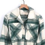 BLANK NYC Plaid Long Belted Shirt Jacket Shacket Green White Women's XS Photo 1