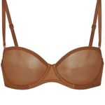 SKIMS Ultra fine mesh STRAPLESS BRA in Bronze 46D NWT Photo 0