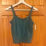 Old Navy  Size Medium Blue Waffle Knit Crop Tank Top New With Tags Photo 1