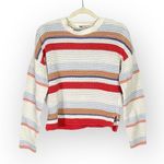 Joie  Diza Crochet Sweater Women's XS Ivory Red Striped Long Sleeve Pullover RTR Photo 6