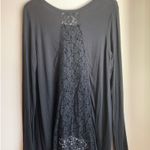 Victoria's Secret  black Longsleeve shirt lace ribbed large Photo 2