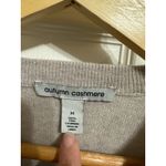 autumn cashmere  women's oatmeal‎ ruffled slit hem sweater size Medium Photo 2