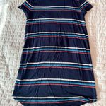 Garage Navy Blue Striped T-Shirt Dress Size XS Photo 1