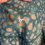 Old Navy Teal and Yellow Patterned High Rise Active Leggings | Size Large Photo 10