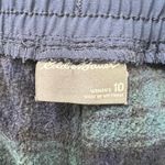 Eddie Bauer  Womens Flannel Lined Jogger Pants Navy Blue Size 10 Cargo Pockets Photo 3