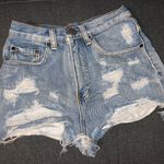 Signature 8 Ripped Denim Shorts Photo 0