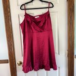 Agnes Orinda Ruffle‎ Trim Cami Dress Sleeveless Mini Plus Size 1X Red Photo 7