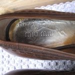 Miu Miu  Brown Leather Wedge Shoes Photo 7
