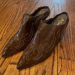 Matisse Brown Patent Leather mules kitten heels Size 8 Photo 0