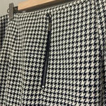 Nicole Miller EVIE HOUNDSTOOTH FAUX WRAP ASYMMETRICAL SKIRT Size 14‎ Black White Tweed Preppy Photo 6