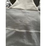 Lululemon Vintage White / Gray Striped Floral Shelf Bra Halter Tank Top Size 6 Photo 5