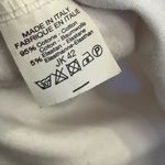 Brandy Melville John Galt Embroidered Flag Varsity Cropped Long Sleeve Top White Photo 5