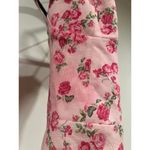 ZARA  WOMAN NWT CORSET STYLE  PINK FLORAL LINEN BLEND Dress XS Roses Photo 5