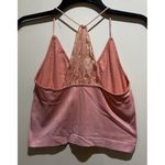 SO ~ V-Neck Spaghetti Strap Crop Top, Lace Back ~ Size Medium Photo 2