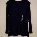 Torrid  Black Classic Fit Signature Jersey Crew Neck Ruffle Shoulder Tee Photo 4