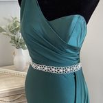 Amelia Coutore Emerald Green Formal/Prom Dress Size 4 one shoulder‎ Green Photo 5