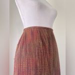 Liz Claiborne Vintage ‘00s Brown & Burgundy Textured Knee Length Skirt Photo 3