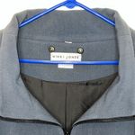 Nikki Jones Montreal Blue Loose Fit Long Coat Full Zip Jacket Women's Size XL Photo 6