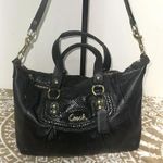 Coach  Ashley Black Leather Python Snakeskin Satchel Shoulder Tote F19247 Purse Photo 0