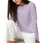 VALENTINO | M | Women's Lilac Soft Casual Luxury Long Sleeve T Photo 0