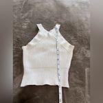 Brandy Melville  White Knitted Sweater Stretch Tank Top Women’s One Size EUC Photo 4