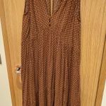 Auguste August The Label Brown & Pink Polka Dot Maxi Dress Photo 1