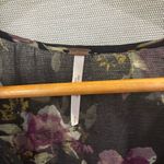 Free People  Katomi Oversize Black Floral Kimono Sleeve Top Size‎ Small Photo 7