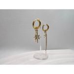 316L Stainless‎ Steel Freshwater Pearl StarDrop Earrings Gold Photo 7