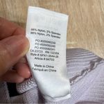 Babaton  Ribbed Thick Sweater Strapless Tube Bralette in Lavender Size Small EUC Photo 3