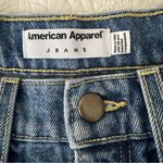 American Apparel Denim High Waisted Women's Jean Cuff Shorts Size 25 Made in USA Photo 2