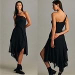 Anthropologie  One Shoulder Asymmetrical Lace Midi Dress Photo 1