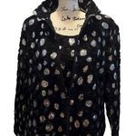 Damee Mest Floral Rosette Sequins 2pc Jacket Blouse Black Silver Size 1XL Formal Photo 0