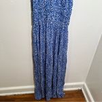 Pinch Sleeveless High Neck Maxi Dress Blue White Dots S Photo 3
